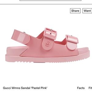 gucci pink rubber shoes